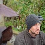 Winter woolen hat for men, lined by fleece, windproof hat