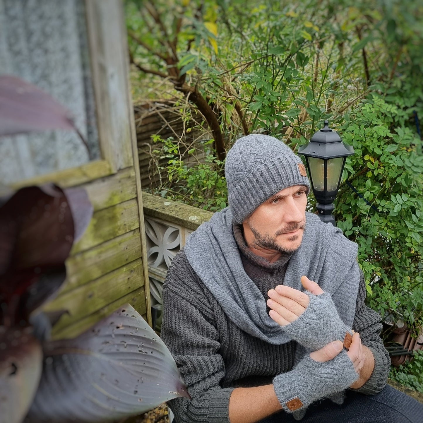 Gants sans doigts en cachemire pour hommes, Gants à clapet doux sans doigts pour hommes, Cadeau pour lui