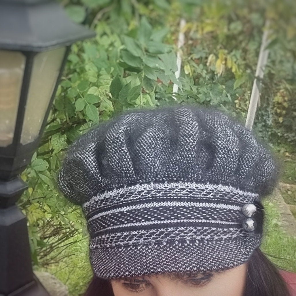 Chapeau d'hiver en cachemire pour femme, chapeau double couche en laine angora épaisse, cadeau pour elle