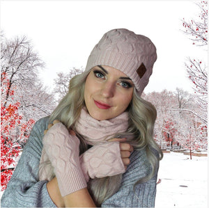 Cashmere set for women: hat, gloves, scarf, Knit set, Cozy and soft women winter cashmere set. Gift for her.