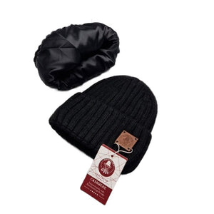 Bonnet pour femme doublé de soie et cachemire de petite taille, bonnet coupe-vent d'hiver, idéal pour les cheveux épais, bouclés et sans frisottis, cadeau pour elle