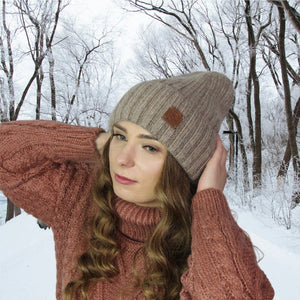 Cashmere Silk Lined Women's hat, Winter Windproof beanie, Great for thick, Curly, Frizz-free hair, Gift for her