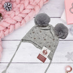 Bonnet en cachemire pour tout-petit, Bonnet pour enfant à double pompon brodé de perles, Cadeau pour enfant