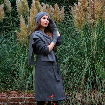 Women Cashmere Set: Hat, Gloves, Scarf, Cashmere beanie, Warm and soft women winter cashmere set, Gift for her