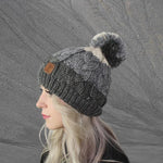 Women's winter windproof pom pom hat, Vegan friendly warm beanie, Gift for her