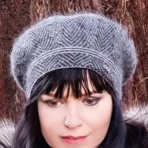 Béret d'hiver en cachemire pour femme, chapeau béret double couche français chaud et confortable, cadeau pour elle