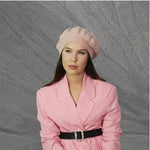 Elegant Cashmere Beret – Women's Winter French Hat with Sparkle | Perfect Gift for Her