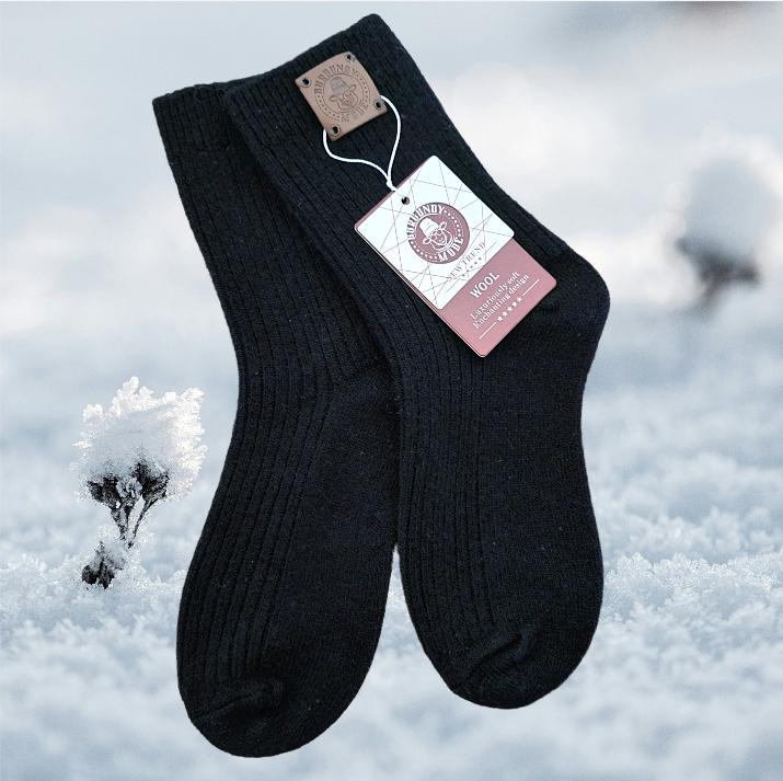 Black Women's Wool Winter Socks, Cashmere women's socks, Warm and soft winter women's socks, Gift for her