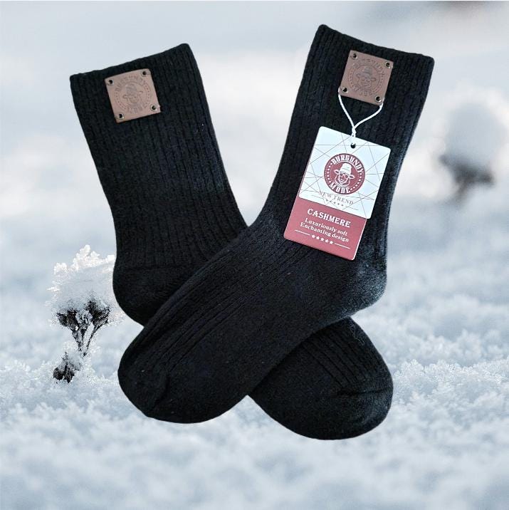 Cashmere men's socks, Wool socks, Warm and soft winter men's socks, Gift for him