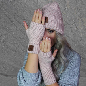 Fingerlose Handschuhe aus Kaschmir für Damen, Weiche und warme, kuschelige Winterhandschuhe für Damen – Perfektes Geschenk für Sie