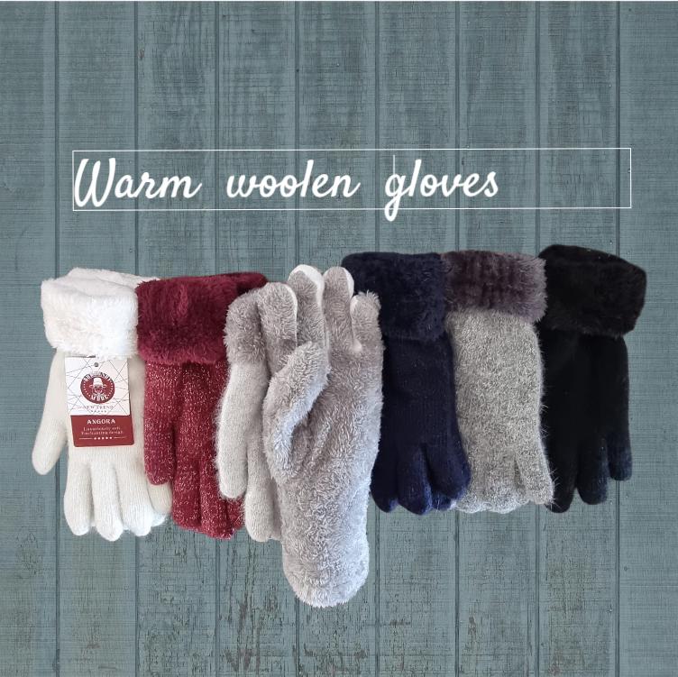 Luxuriously Warm Angora Wool Gloves – Thick, Lined Winter Essentials for Women