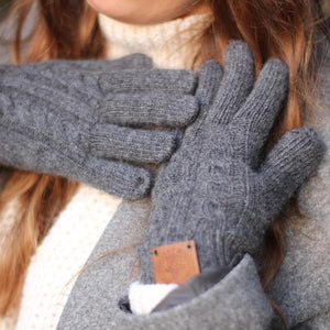 Grey Luxurious Cashmere Gloves for Women – Soft, Stylish, and Warm in Multiple Colors | Perfect Gift for Her