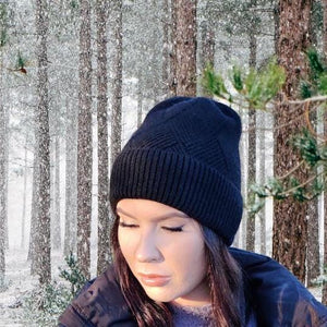 Wintermütze aus Kaschmir für Damen, warme Beanie aus Kaschmir in kräftigen Farben, Geschenk für Sie