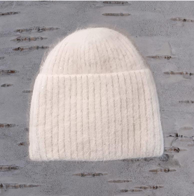Bonnet tricoté pour femme, bonnet intérieur en coton, bonnet en laine angora, bonnet coupe-vent, cadeau pour elle