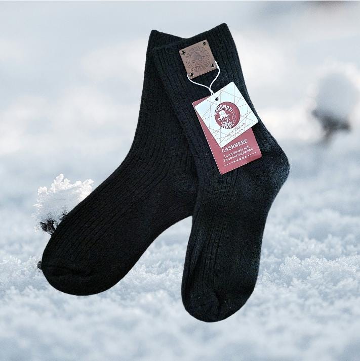 Cashmere men's socks, Wool socks, Warm and soft winter men's socks, Gift for him