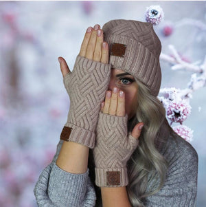 Fingerlose Handschuhe aus Kaschmir für Damen, Weiche und warme, kuschelige Winterhandschuhe für Damen – Perfektes Geschenk für Sie