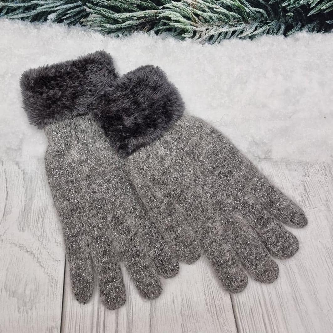 Luxuriously Warm Angora Wool Gloves – Thick, Lined Winter Essentials for Women