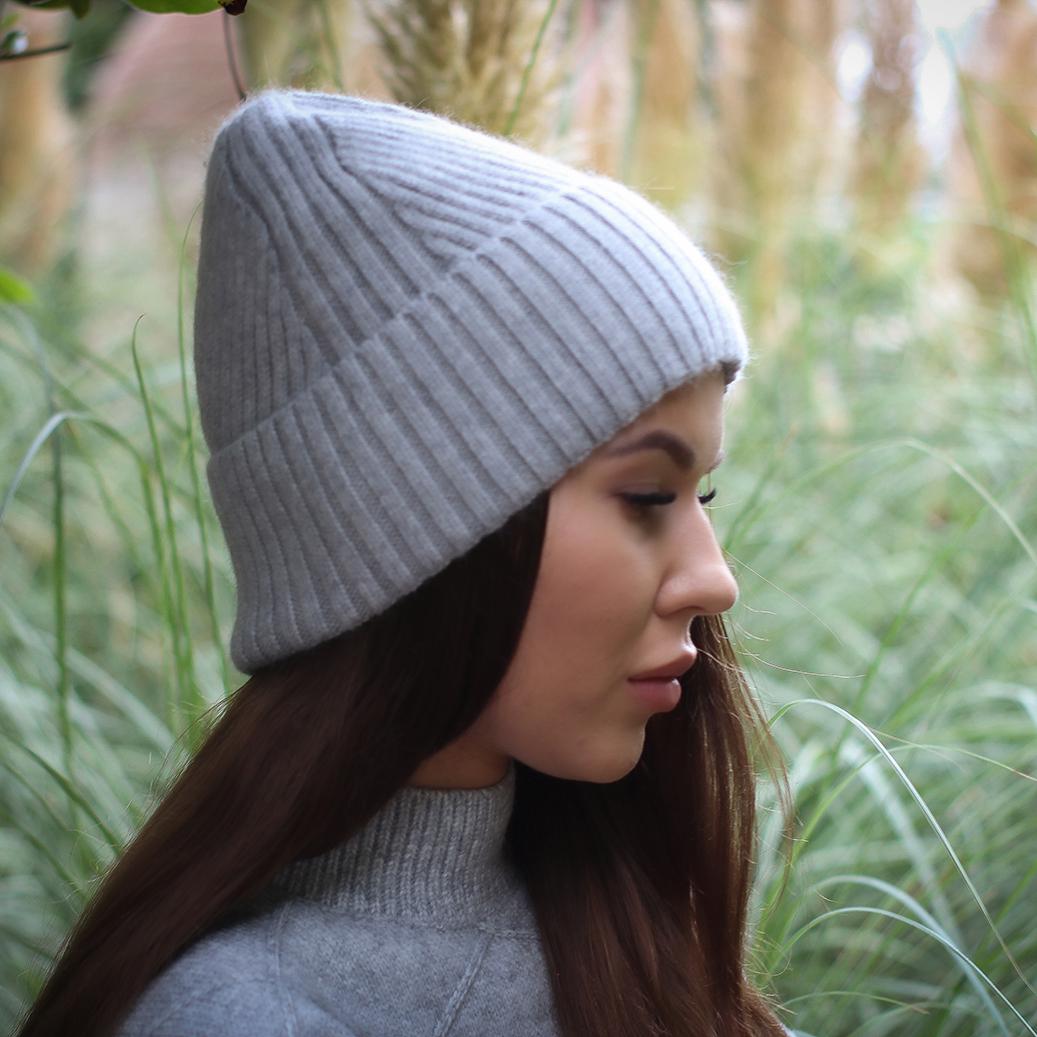 Cashmere Silk Lined Hat Beanie: Women Windproof Winter Hat for Frizz-Free Hair