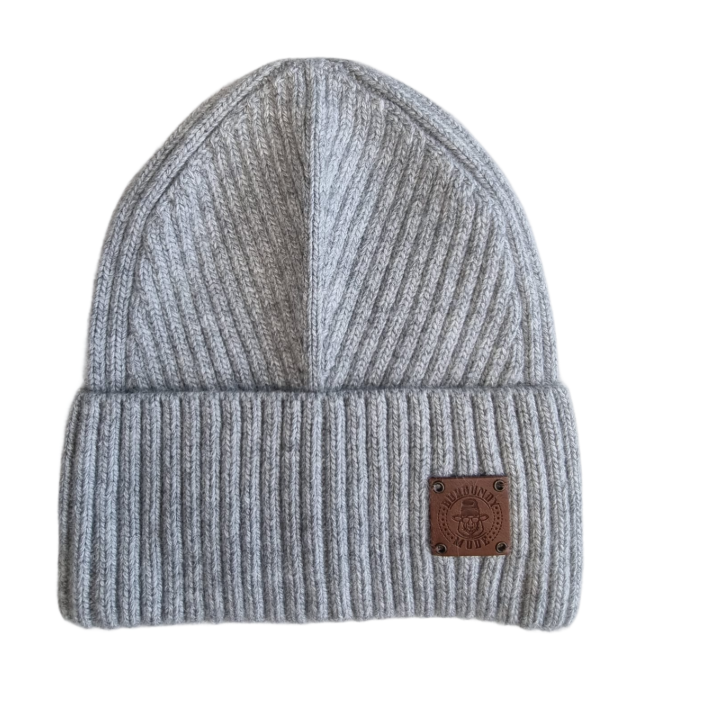 light grey Silk-Lined Men’s Cashmere Beanie for Winter — Soft, Warm Mens Winter Satin- Lined Hat, Luxury Gift for Him