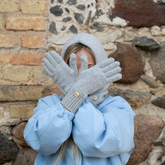 light grey Women’s Cashmere Gloves