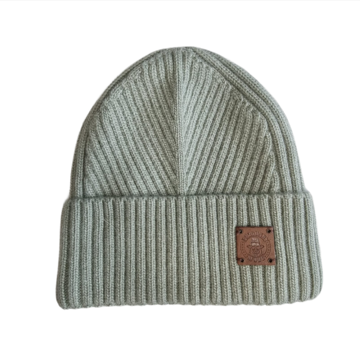 olive green Silk-Lined Men’s Cashmere Beanie for Winter — Soft, Warm Mens Winter Satin- Lined Hat, Luxury Gift for Him