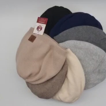 Kaschmirmütze, Damen Winter Doppellagige Beanie, Geschenk für Sie