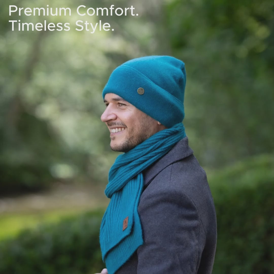 100% Mulberry Silk Lined Men’s Cashmere Hat