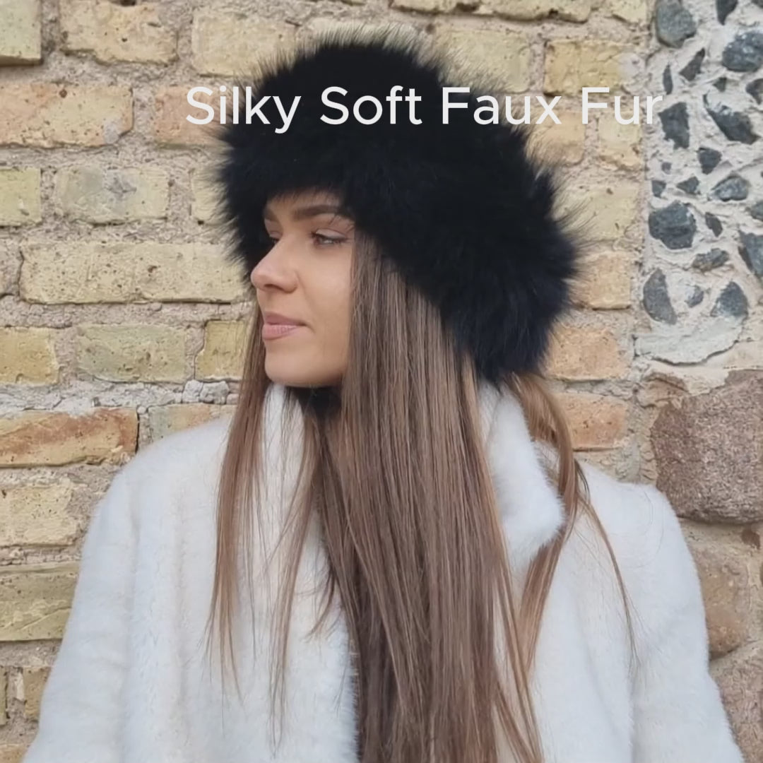 Faux Fur Headband – Wool Lined