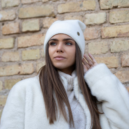 100% Mulberry Silk Lined Cashmere Hat