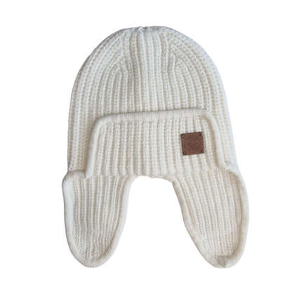 white Men’s Winter Cashmere Earflap Hat – Soft Trapper Style Beanie, Lightweight and Cozy Cold Weather Hat, Stylish Gift for Him