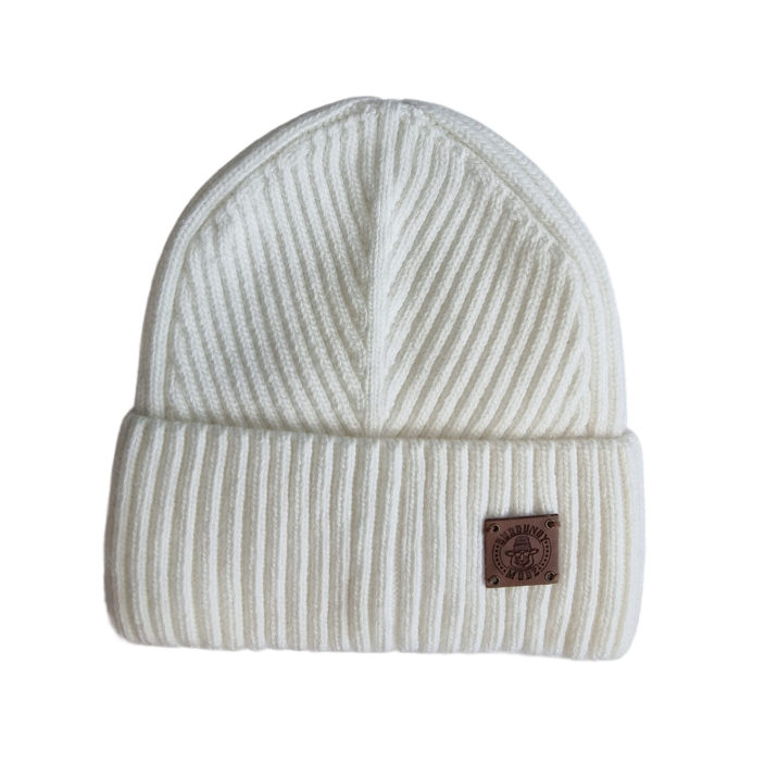 white Silk-Lined Men’s Cashmere Beanie for Winter — Soft, Warm Mens Winter Satin- Lined Hat, Luxury Gift for Him