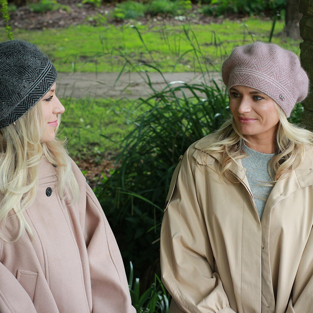 Women’s Cashmere Blend Beret – Warm Double Layer Winter Hat, French Style, Cozy Gift for Her, Mum or Grandma