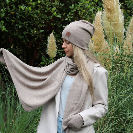 brown Soft Cashmere Shawl – Warm Wide & Long Scarf, Elegant Unisex Winter Accessory, Gift for Her or Him