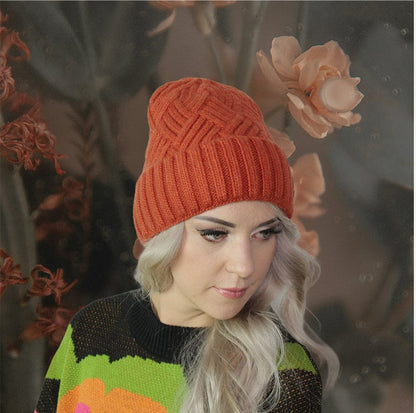 orange cashmere hat