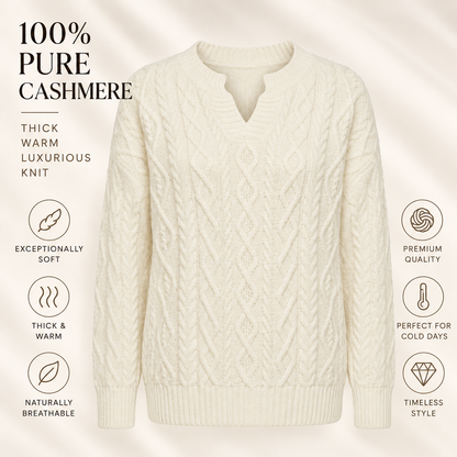 Women’s 100% Pure Cashmere Sweater – Thick & Luxurious Knit
