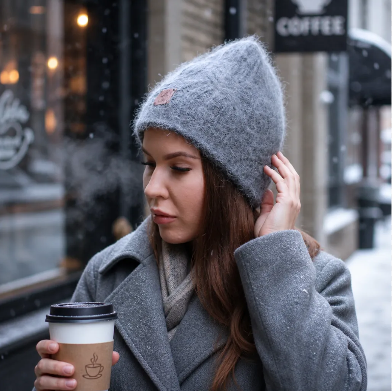dark grey Women’s Thick Cashmere Beanie