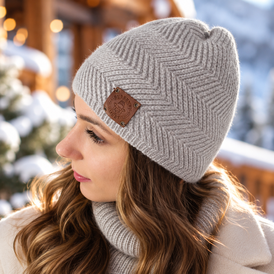 grey  womens winter cashmere hat