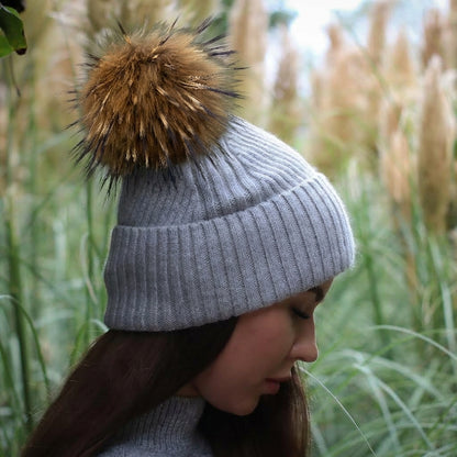 Mit Kaschmir und Seide gefütterte Strickmütze: Winddichte Wintermütze für Damen und Herren, ideal für dickes, lockiges und krauses Haar