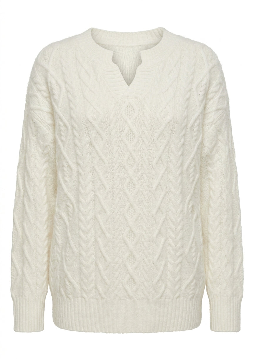 white Women’s 100% Pure Cashmere Sweater – Thick & Luxurious Knit