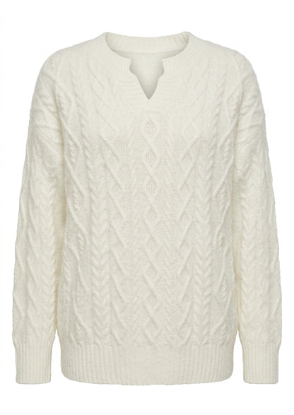 white Women’s 100% Pure Cashmere Sweater – Thick & Luxurious Knit