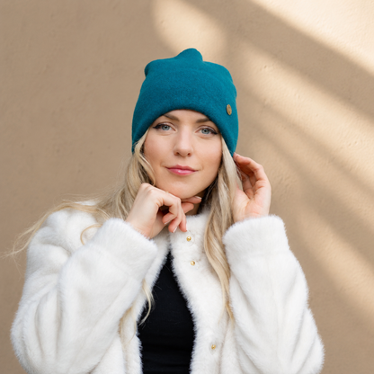 100% Mulberry Silk Lined Cashmere Hat
