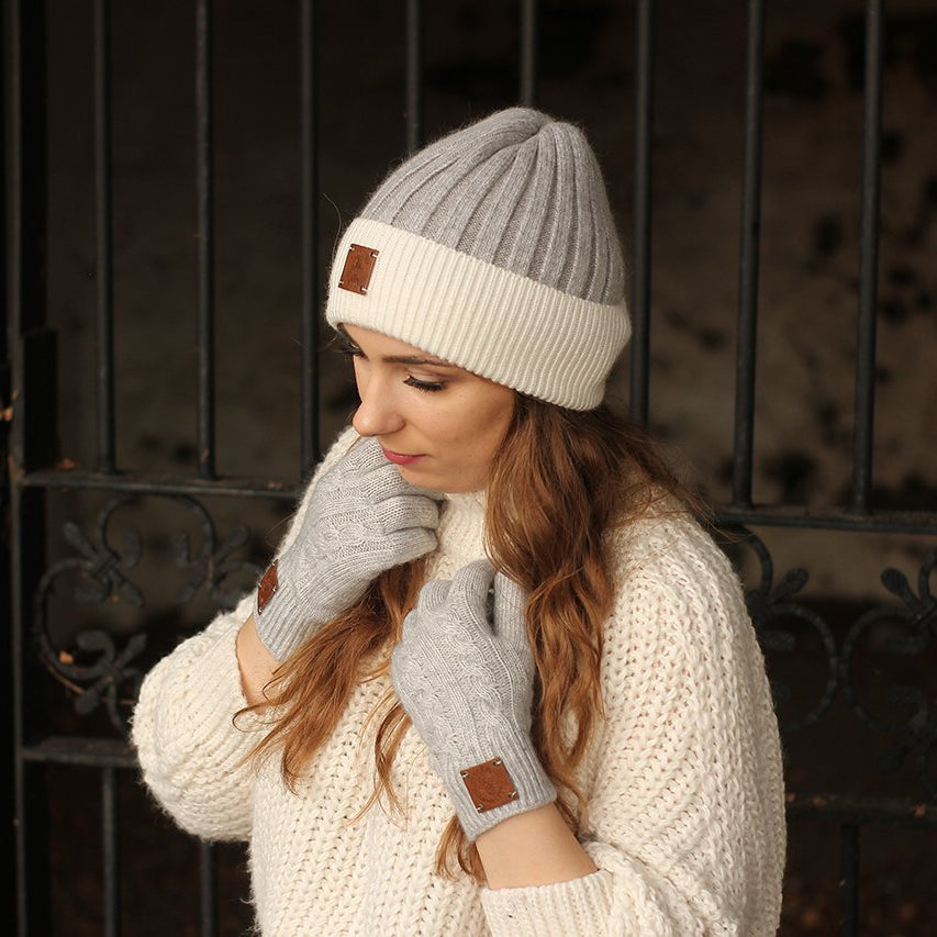 Cashmere beanie, women cashmere hat, warm and soft cashmere beanie - BURGUNDY MODE
